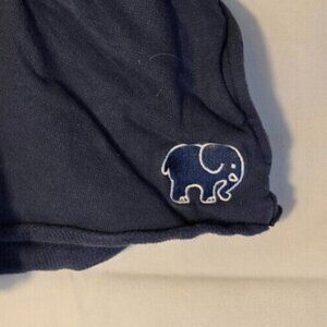 Ivory Ella Sweet Elephant Shorts Navy Elastic Waist Womens Juniors XS X Small